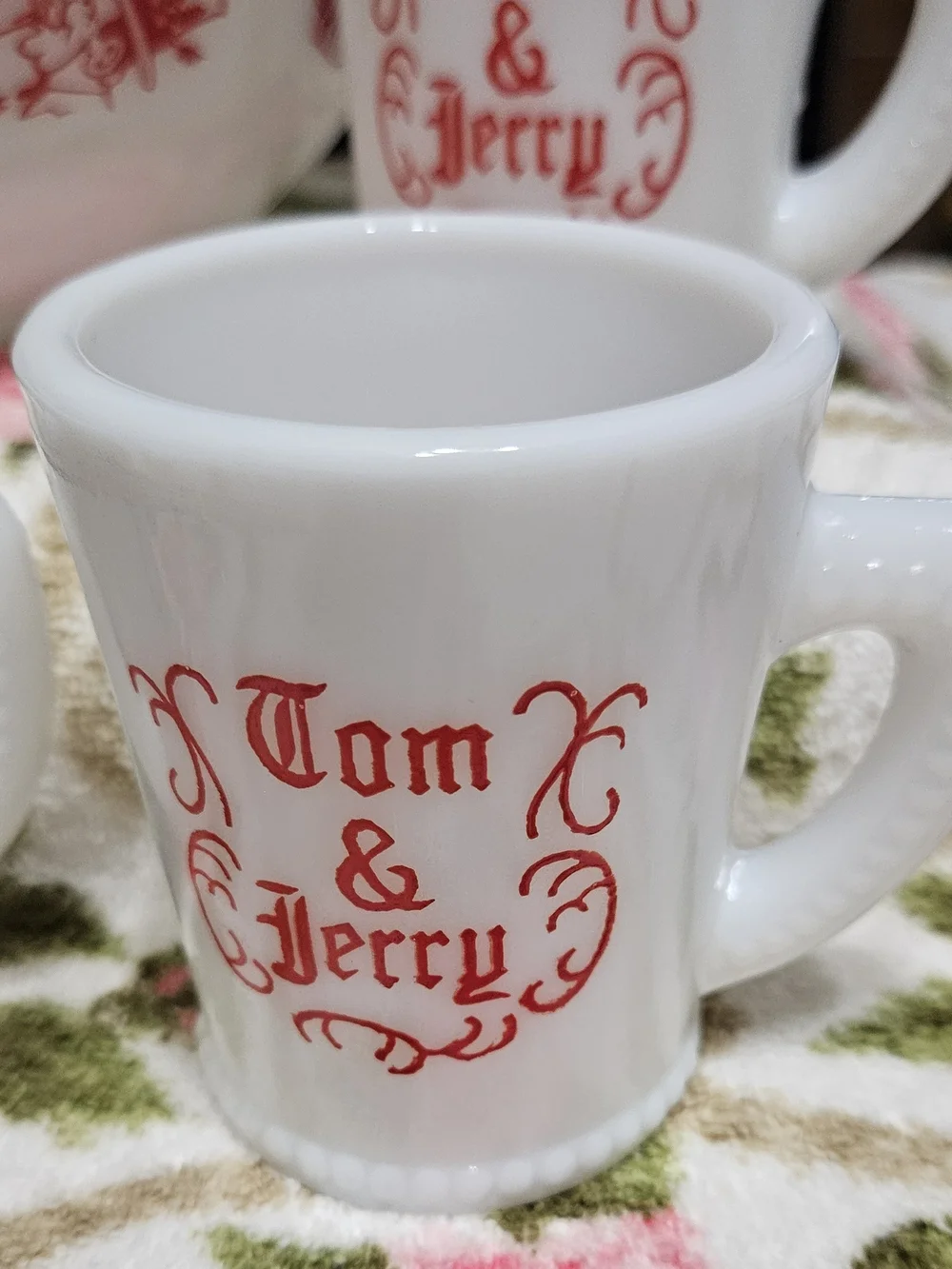 Vintage 1950's Tom and Jerry Set 5 Mugs